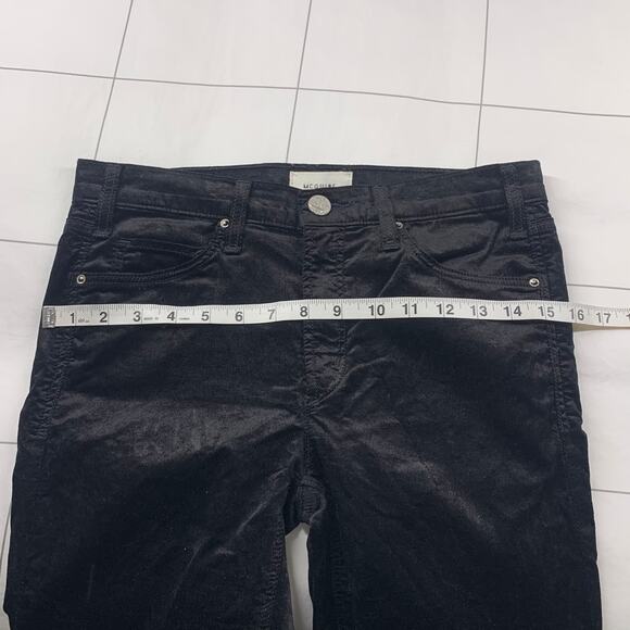 McGuire Pants Womens 27 Black Velvet Skinny Classic Neutral Holiday Stretch - Picture 8 of 11